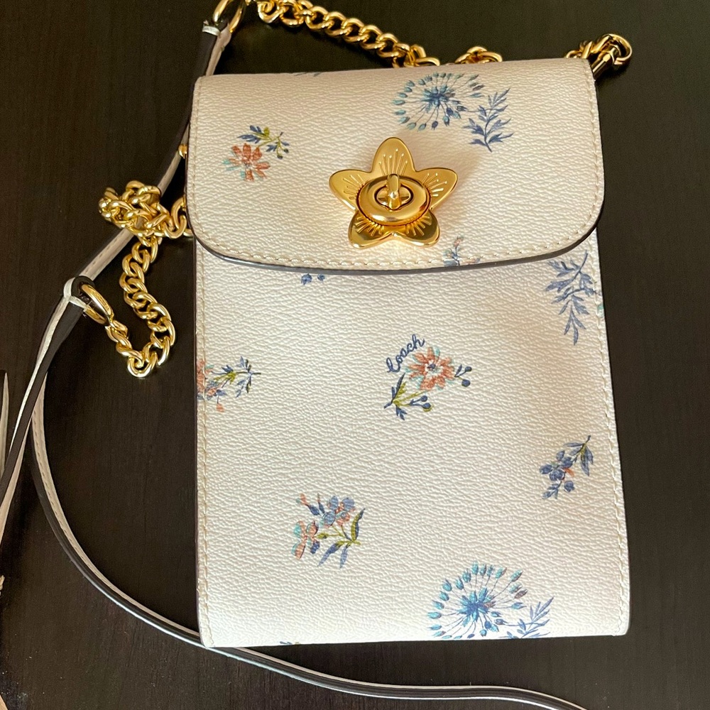 Coach Rachel Phone Dandelion Floral Crossbody